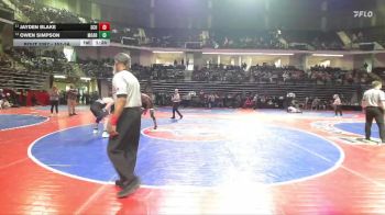 157-3A 5th Place Match - Jayden Blake, Sandy Creek HS vs Owen Simpson, Monroe Area