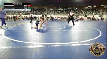 80 lbs Consolation - Brady Boles, Mustang Bronco Wrestling Club vs Cannon Kerbo, Team Worx Wrestling Club