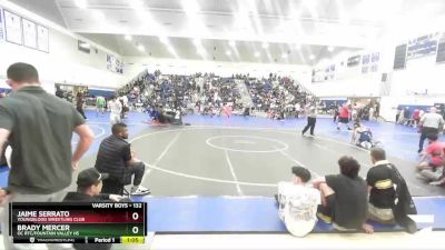 132 lbs Champ. Round 3 - Jaime Serrato, Youngblood Wrestling Club vs Brady Mercer, OC RTC/Fountain Valley HS