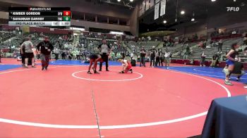 110 lbs 3rd Place Match - Kimber Gordon, Searcy Youth Wrestling vs Savannah Dansby, Texarkana Wrestling Club