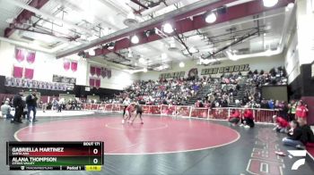 100 lbs Champ. Round 2 - Alana Thompson, Citrus Valley vs Gabriella Martinez, Santa Ana