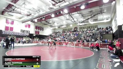 100 lbs Champ. Round 2 - Alana Thompson, Citrus Valley vs Gabriella Martinez, Santa Ana