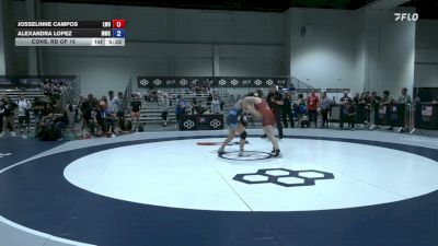 68 kg Cons. Rd Of 16 - Josselinne Campos, Lindsey Wilson University vs Alexandra Lopez, Menlo Wrestling Club