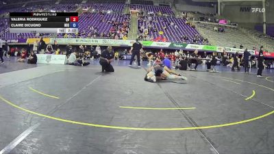 138 lbs Quarters & 1st Wb (16 Team) - Valeria Rodriguez, Quincy vs Claire Dicugno, North Central College