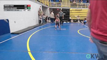 49 lbs Consi Of 4 - Briggs Cole, Weatherford Youth Wrestling vs Easton Delgado, Prime Wrestling