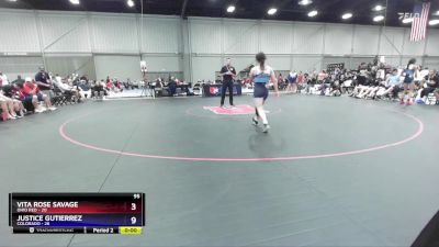 100 lbs Placement Matches (8 Team) - Mia Skinner, Ohio Red vs Katey Valdez, Colorado