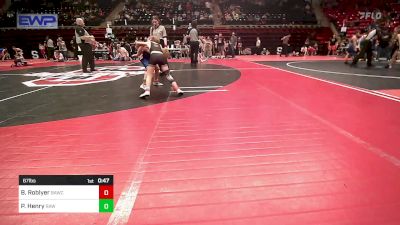 67 lbs Semifinal - Brennon Roblyer, Broken Arrow Wrestling Club vs Parker Henry, Raw Wrestling Club