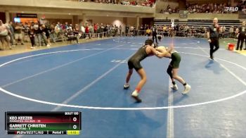 80 lbs Quarterfinal - Garrett Christen, Holdingford vs Keo Keezer, Mahnomen-Waubun