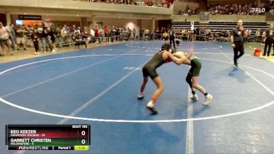 80 lbs Quarterfinal - Garrett Christen, Holdingford vs Keo Keezer, Mahnomen-Waubun