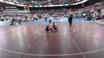 4A 106 lbs Cons. Round 3 - Jarek Michaelson, Sugar-Salem vs Zane Fabrizius, American Falls