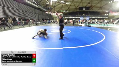 113 lbs 1st Place Match - Karver Peasley, Inland Northwest Wrestling Training Center vs Dillon Regis, Askeo International Mat Club