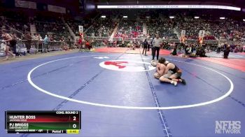 4A-138 lbs Cons. Round 2 - PJ Briggs, Cheyenne East vs Hunter Boss, Jackson Hole