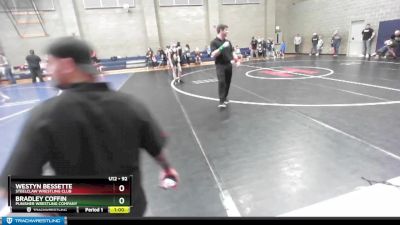 92 lbs Quarterfinal - Westyn Bessette, Steelclaw Wrestling Club vs Bradley Coffin, Punisher Wrestling Company