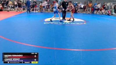 83 lbs Quarterfinal - Hayden Fernandez, NWWC vs Connor Wright, Askeo International Mat Club