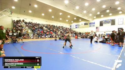 144 lbs Cons. Round 1 - Dominick Fiskland, Canyon High School vs Giovanni Barbieri, Freight Train WC