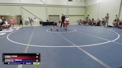 106 lbs Semis & 3rd Wb (16 Team) - Coreu Powe, Alabama vs Zebediah Tibbles, Oklahoma Red