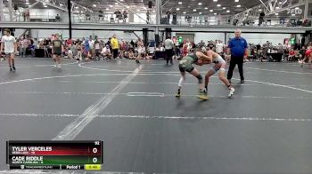 92 lbs Round 3 (6 Team) - Cade Riddle, North Carolina vs Tyler Verceles, Rebellion
