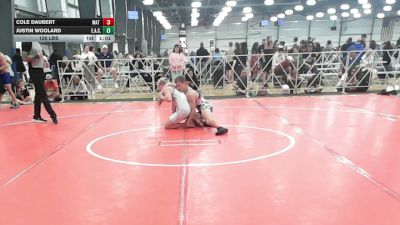 126 lbs Rr Rnd 2 - Cole Daubert, Mat Warriors Red - HSB vs Justin Woolard, Elite Athletic Club - HSB