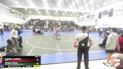 57 lbs Quarterfinal - Aurora Harrell, LAWC vs Ximena Solis, Inland Elite Wrestling Club