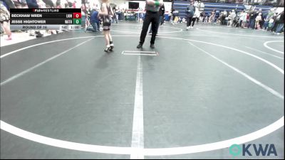 58 lbs Round Of 16 - Beckham Wren, Lions Wrestling Academy vs Jesse Hightower, Watonga Youth Wrestling
