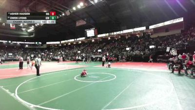 50 lbs Champ. Round 2 - Owen Lyons, CEW1 vs Asher Haugen, BVAA