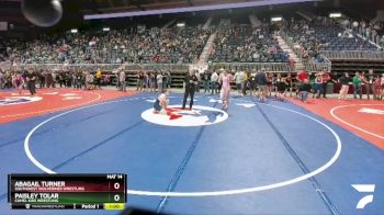 143 lbs Semifinal - Paisley Tolar, Camel Kids Wrestling vs Abagail Turner, Southwest Wolverines Wrestling