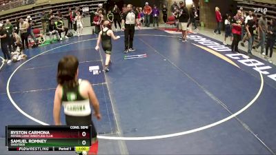 86 lbs Cons. Semi - Ryston Carmona, Payson Lions Wrestling Club vs Samuel Romney, Shootbox