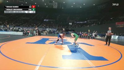 4A Boys 106 lbs 3rd Place Match - Wesley Browning, Pendleton Boys vs Rhoan Rambo, Hidden Valley Boys