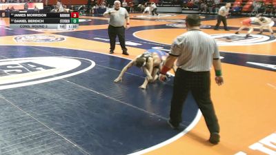 3A 113 lbs Cons. Round 3 - Daniel Berdich, Lincolnshire (Stevenson) vs James Morrison, Aurora (Marmion Academy)