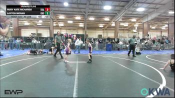 46 lbs Quarterfinal - Ruby Kate Richards, Texas Select Wrestling vs Layton Moran, Chickasha Youth Wrestling