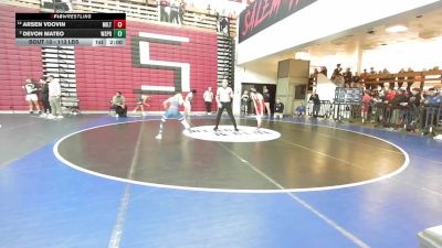 113 lbs Round Of 16 - Arsen Vdovin, Milton vs Devon Mateo, West Springfield