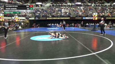 141 lbs Quarterfinal - Mark Samuel, Roanoke vs Hayden Myers, Wesleyan (CT)