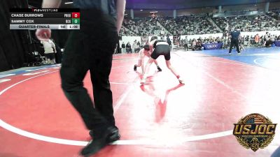 98 lbs Quarterfinal - Chase Burrows, Prodigy Elite Wrestling vs Sammy Cox, Blaine County Grapplers