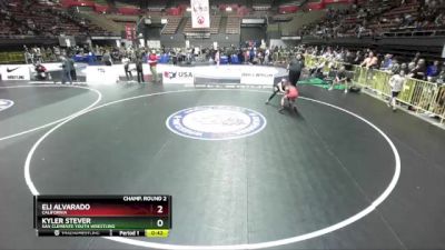 98 lbs Champ. Round 2 - Kyler Stever, San Clemente Youth Wrestling vs Eli Alvarado, California