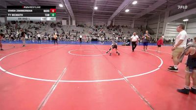 60 lbs Rr Rnd 1 - Owen Zimmerman, Mat Assassins Blue vs Ty McMath, Team Barracuda Elem
