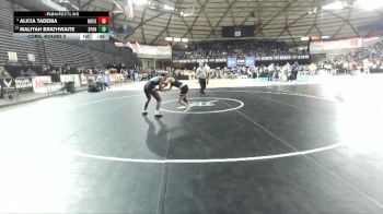 Girls 4A 115 lbs Cons. Round 2 - Maliyah Brathwaite, Spanaway Lake (Girls) vs Alicia Tadema, North Creek (Girls)