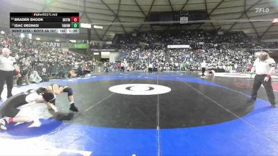 Boys 4A 157 lbs Semifinal - Isac Deonigi, Tahoma vs Braden Shook, South Kitsap