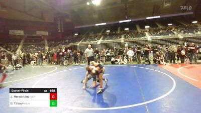 102 lbs Quarterfinal - Joshuah Hernandez, Cody WC vs Gabe Tillery, Mountain Grapplers WC