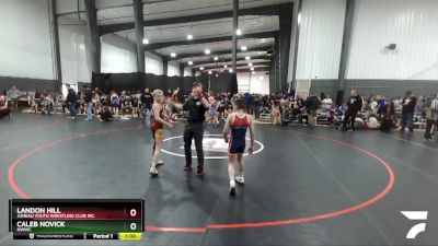 87 lbs Cons. Semi - Landon Hill, Juneau Youth Wrestling Club Inc. vs Caleb Novick, NWWC