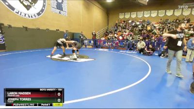 150 lbs Champ. Round 2 - Laron Madsen, Mission Oak vs Joseph Torres, Tokay