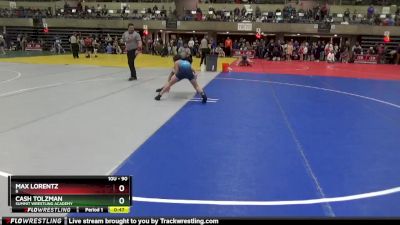 90 lbs Quarterfinal - Cash Tolzman, Summit Wrestling Academy vs Max Lorentz, B