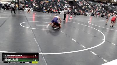 157 lbs Cons. Round 2 - Alfredo Mendoza, Colorado State University - Pueblo vs Deklyn Miller, New Mexico Highlands