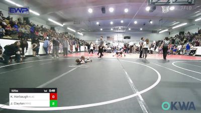 52 lbs Rr Rnd 1 - Killian Harbaugh, Black Fox Wrestling Club vs Jayce Clayton, Pryor Tigers