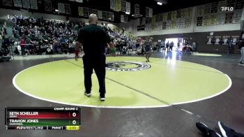 157 lbs Champ. Round 2 - Travion Jones, Chaparral vs Seth Scheller, Ukiah