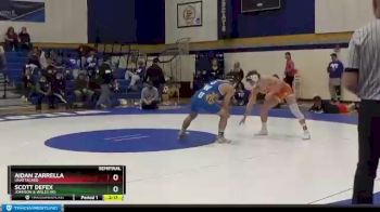 165 lbs Semifinal - Aidan Zarrella, Unattached vs Scott DeFex, Johnson & Wales (RI)