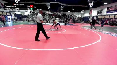 132 lbs Cons. Round 2 - Bryan Meza, California (Whittier) vs Nikolai Salinas, Vista Del Lago