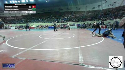 120 lbs Consi Of 16 #1 - Melissa Ripley, Ada Junior High vs Yuria Guiterrez, Woodward