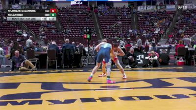 127 lbs First Round - Nicholas Salamone, Easton Area vs Nolan Rice, Connellsville