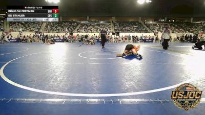 132 lbs Quarterfinal - Braylon Freeman, Bristow Elementary Wrestling Club vs Eli Stahler, Cowboy Wrestling Club