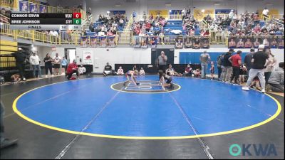 64 lbs Final - Connor Ervin, Weatherford Youth Wrestling vs Bree Johnson, Standfast